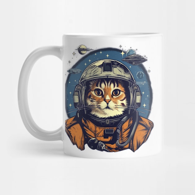 Space Pilot Cat Spacecat Astronaut by Shaani